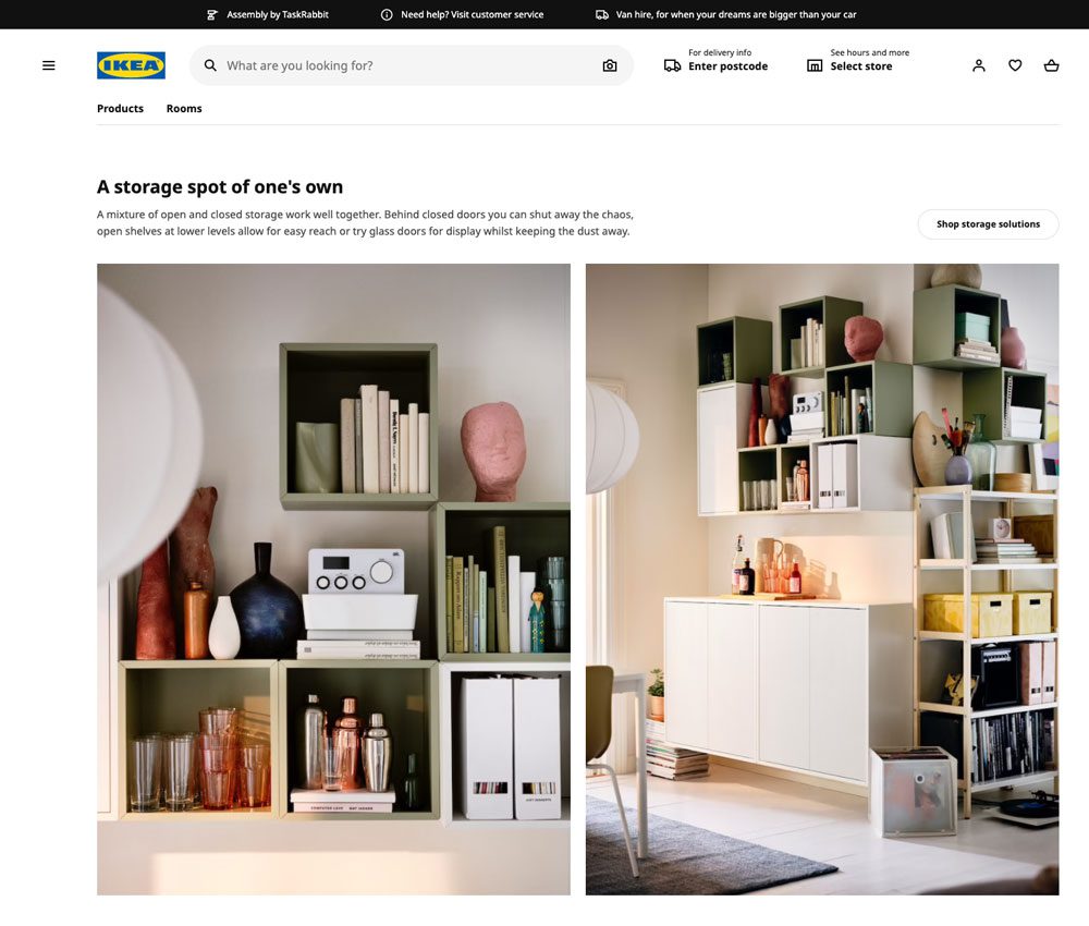IKEA website example